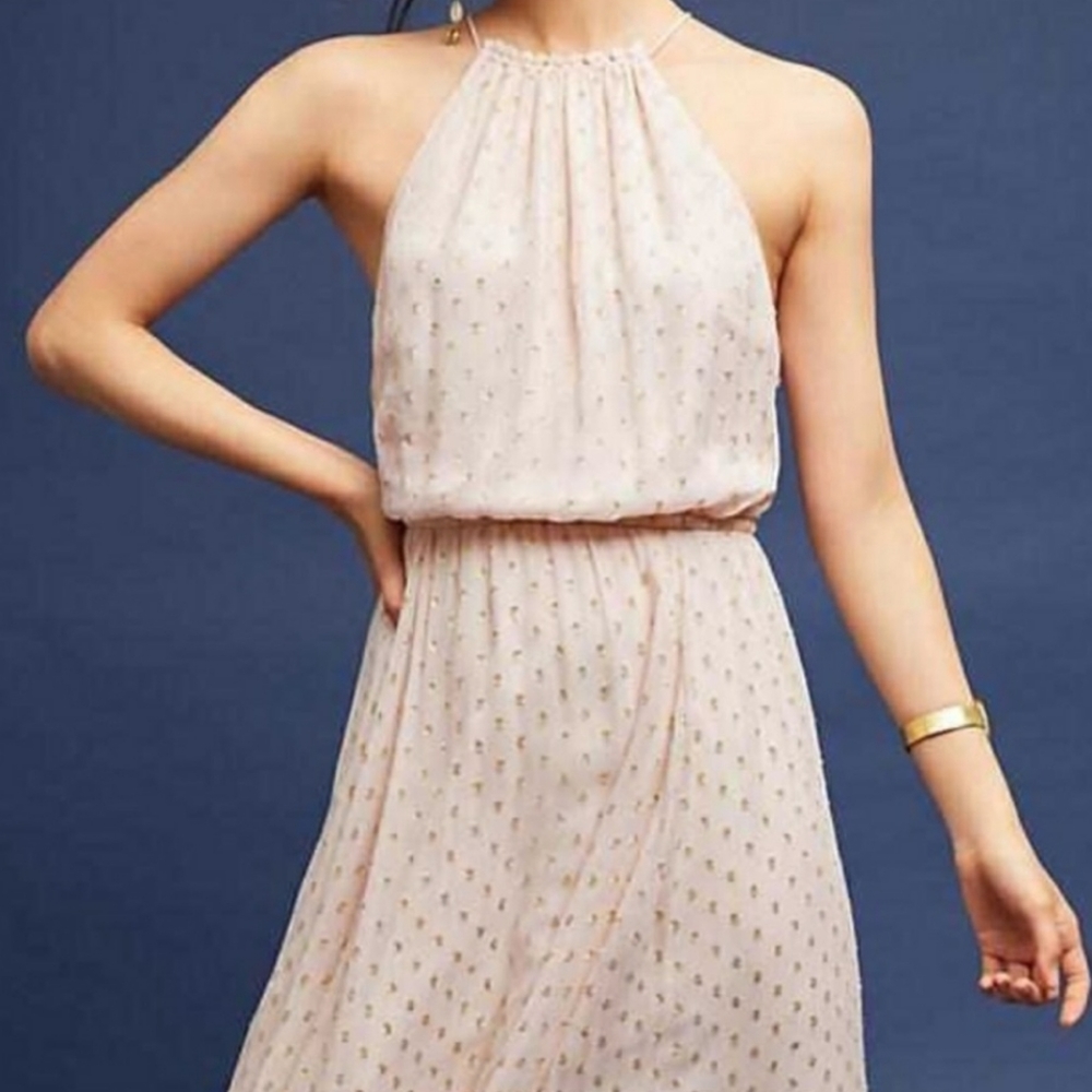 Plenty by Tracy Reese light pink and gold dress
